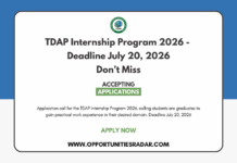 TDAP Internship Program 2026 – Government of Pakistan TDAP Internship Program 2026