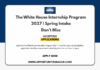 The White House Internship Program 2027