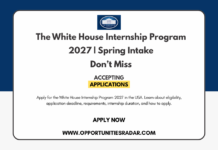 The White House Internship Program 2027 | Spring Intake The White House Internship Program 2027
