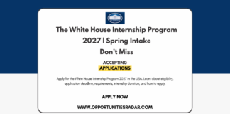 The White House Internship Program 2027