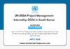 UN DESA Project Management Internship 2026