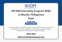 UN IOM Internship 2026