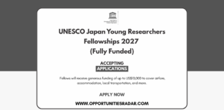 UNESCO Japan Young Researchers Fellowships 2027