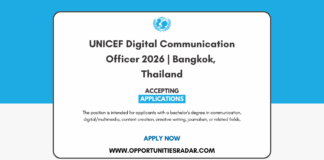 UNICEF Digital Communication Officer 2026