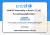 UNICEF Internship in Rome 2026
