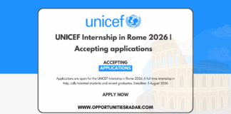 UNICEF Internship in Rome 2026