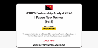 UNOPS Partnership Analyst 2026