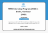 WHO Internship Program 2026