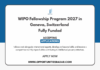 WIPO Fellowship Program 2027 in Geneva
