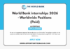 World Bank internships 2026