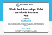 World Bank internships 2026
