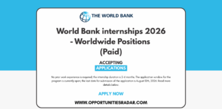 World Bank internships 2026
