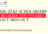 2026–27 KF Scholarship for Graduate Studies