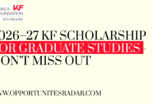 2026–27 KF Scholarship for Graduate Studies – Accepting Applications 2026–27 KF Scholarship for Graduate Studies