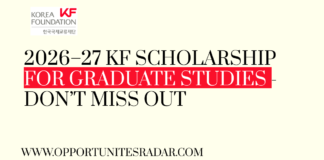 2026–27 KF Scholarship for Graduate Studies