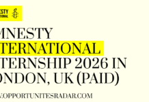 Amnesty International Internship 2026