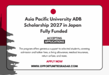 Asia Pacific University ADB Scholarship 2027 in Japan | Fully Funded Asia Pacific University ADB Scholarship 2027