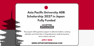 Asia Pacific University ADB Scholarship 2027