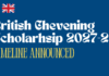 Chevening Scholarship 2027-28 Application Timeline