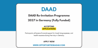 DAAD Re-Invitation Programme 2027