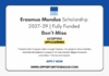 Erasmus Mundus Scholarship 2027