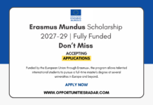 Erasmus Mundus Scholarship 2027