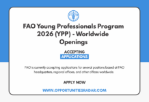 FAO Young Professionals Programme 2026 (YPP) – Worldwide Openings FAO Young Professionals Programme 2026