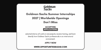 Goldman Sachs Summer Internships 2027