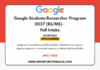 Google Students Researcher Program 2027