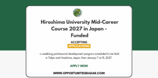  Hiroshima University Mid-Career Course 2027
