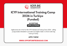 ICYF International Training Camp 2026 in Turkiye (Funded)