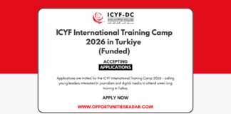 ICYF International Training Camp 2026 in Turkiye (Funded)