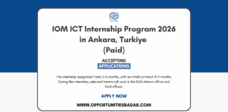 IOM ICT Internship Program 2026