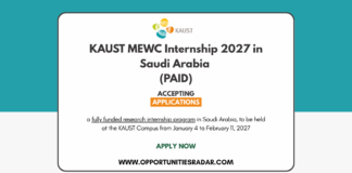 KAUST MEWC Internship 2027