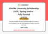 Khalifa University Scholarship 2027
