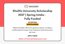 Khalifa University Scholarship 2027