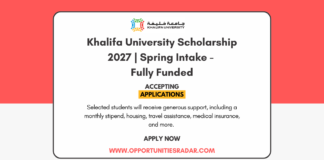 Khalifa University Scholarship 2027