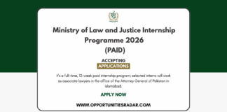 Ministry of Law and Justice Internship 2026