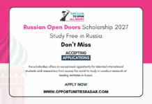 Russian Open Doors Scholarship 2027