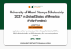  University of Miami Stamps Scholarship 2027