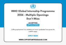 WHO Global Internship Programme 2026