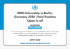 WHO Internship in Germany 2026