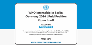 WHO Internship in Germany 2026