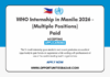 WHO Internship in Manila 2026