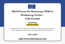 World Forum for Democracy 2026 in Strasbourg, France – Fully Funded World Forum for Democracy 2026