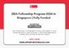 iSEA Fellowship Program 2026 in Singapore