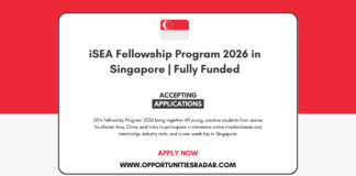 iSEA Fellowship Program 2026 in Singapore