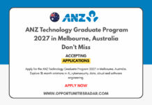 ANZ Technology Graduate Program 2027