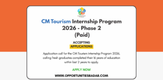 CM Tourism Internship Program 2026
