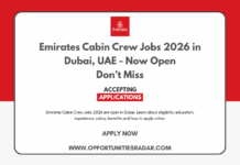 Emirates Cabin Crew Jobs 2026 in Dubai, UAE Emirates Cabin Crew Jobs 2026 in Dubai, UAE